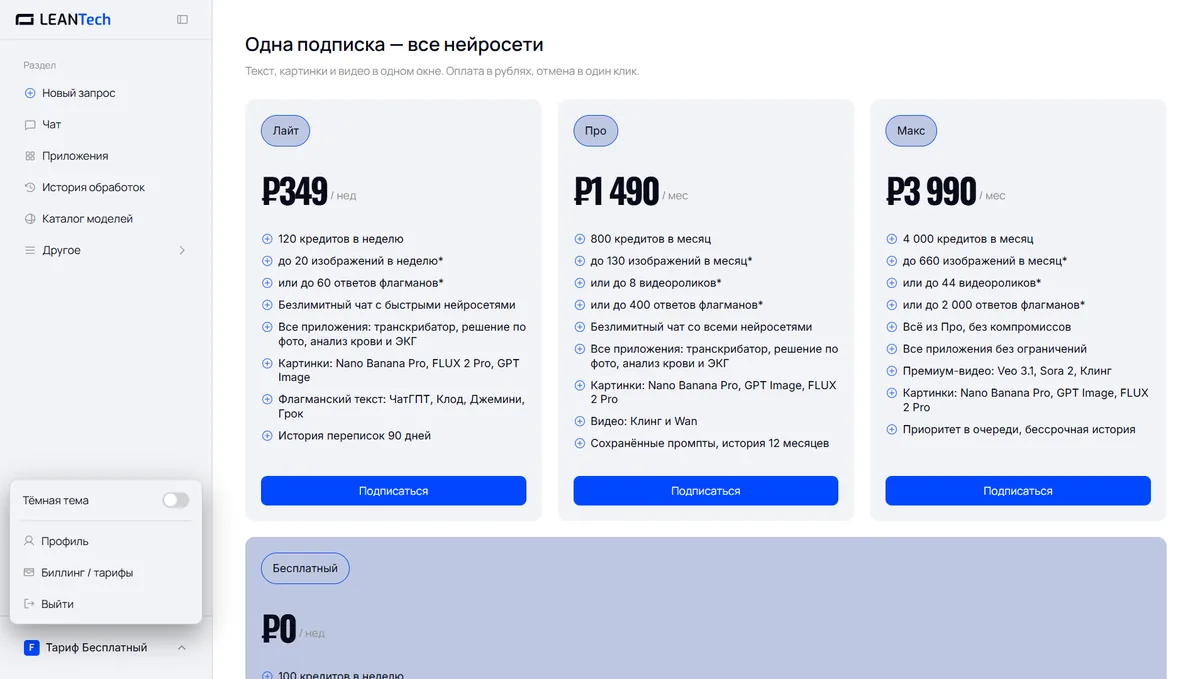 Оплата MiniMax AI Video картой РФ
